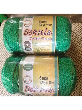 Bonnie 2 Macrame Cord 6mm 100 yd Lengths 90M Knotting Craft Crocheting Knitting